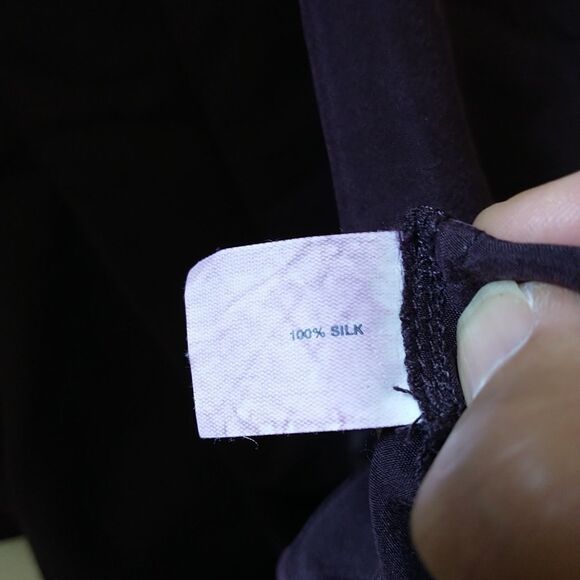 GAP Slip Dress 14/M/S*Purple Silk Babydoll Adjustable Straps Buttons Whimsigoth - Picture 7 of 9